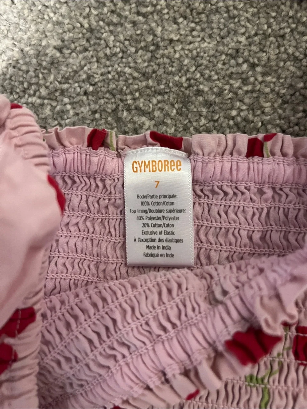 Gymboree Pink Cherry Smocked Dressy Top